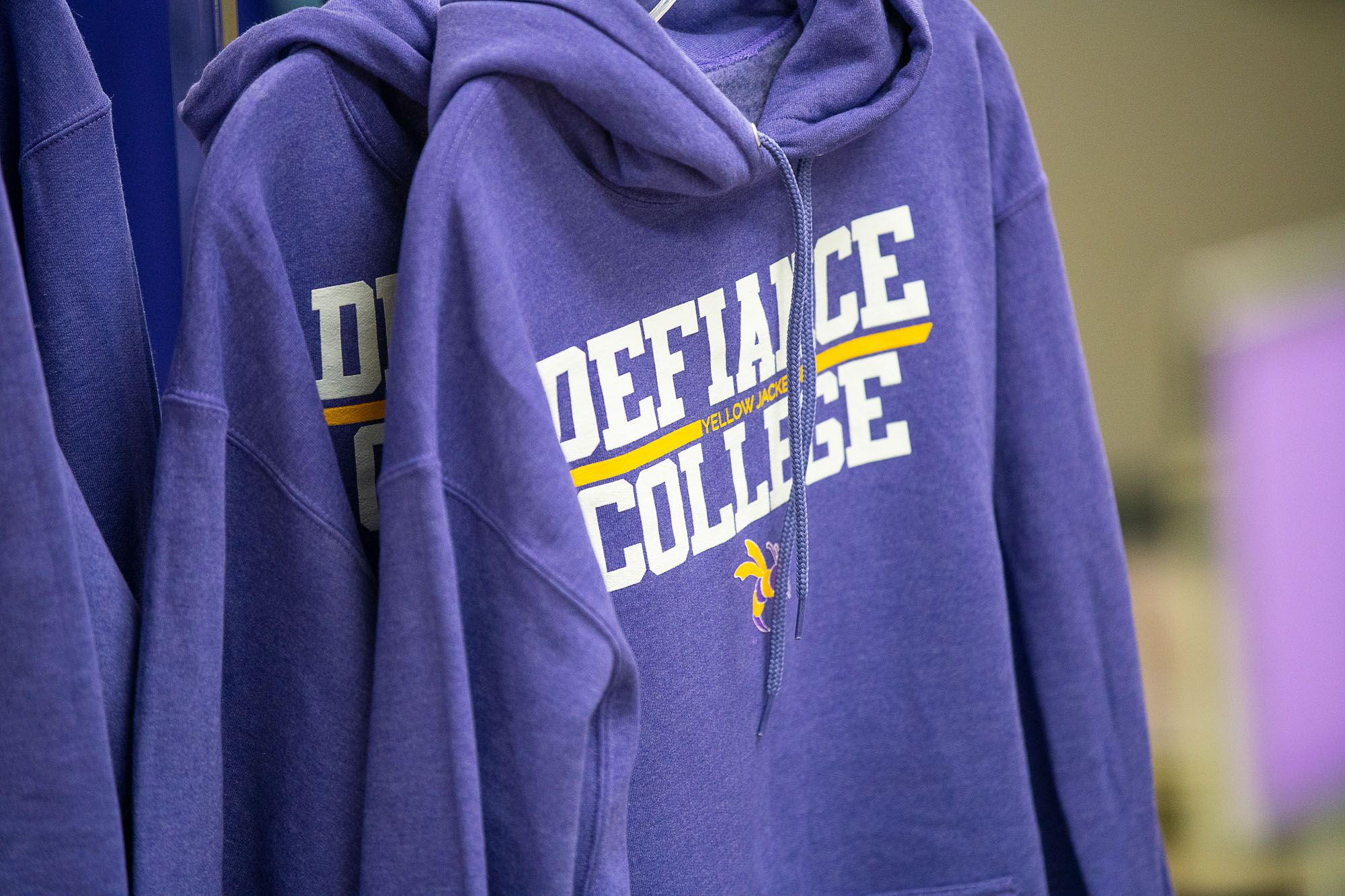Defiance College Sweatshirts in bookstore